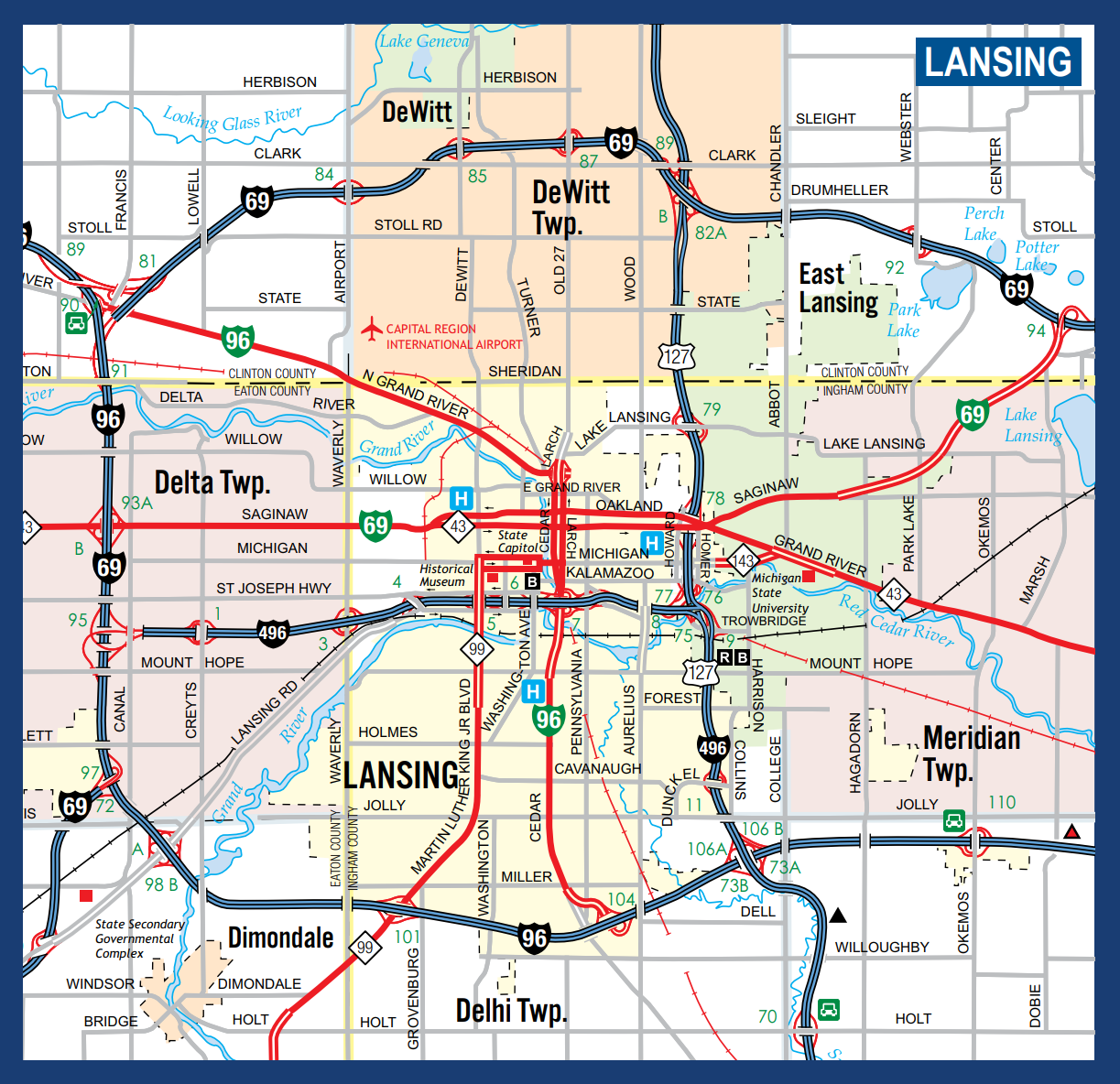 Map of Lansing